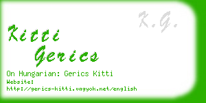 kitti gerics business card